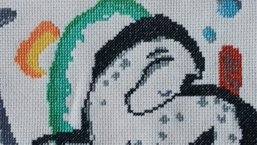 cross stitch pattern of Franz Marc and the simple horse