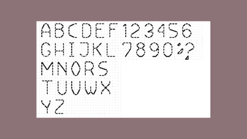 Alphabet capital letters 5 stitches tall