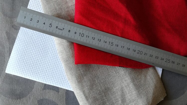 Måle størrelse på stof