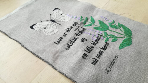 mynte og sommerfugl skrå