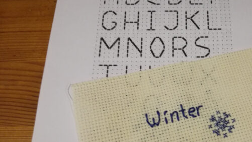 Alfabet i bagsting 5 sting høje