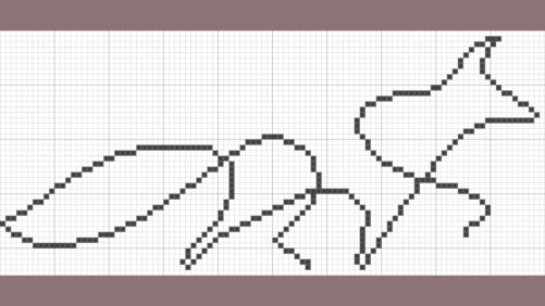 Cross stitch pattern of foxy stroke