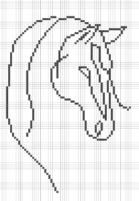 Hestehoved i streg mønster