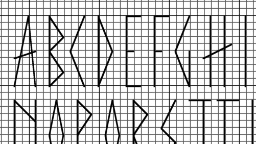 Norse alphabet for embroidery