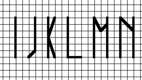 Norse alphabet for embroidery
